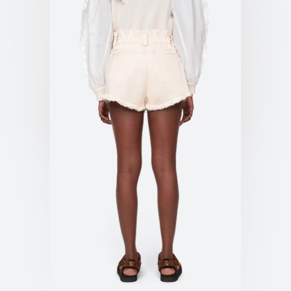 Sea New York Cream Cotton Denim Cutoff Phillipa Shorts Sz 4 - Picture 9 of 9